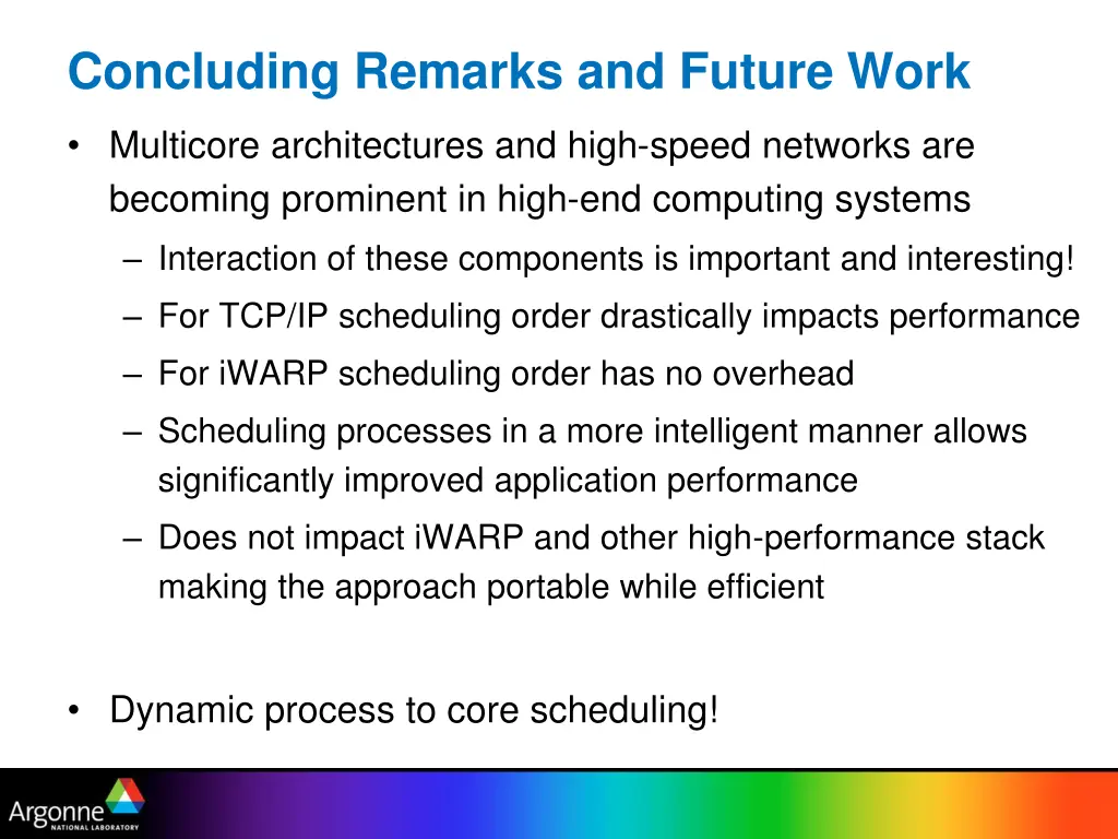concluding remarks and future work