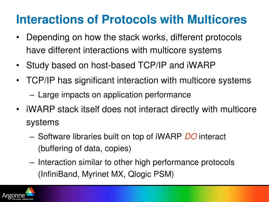 interactions of protocols with multicores