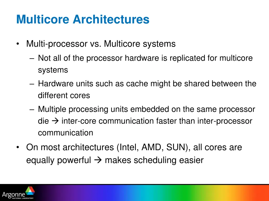 multicore architectures