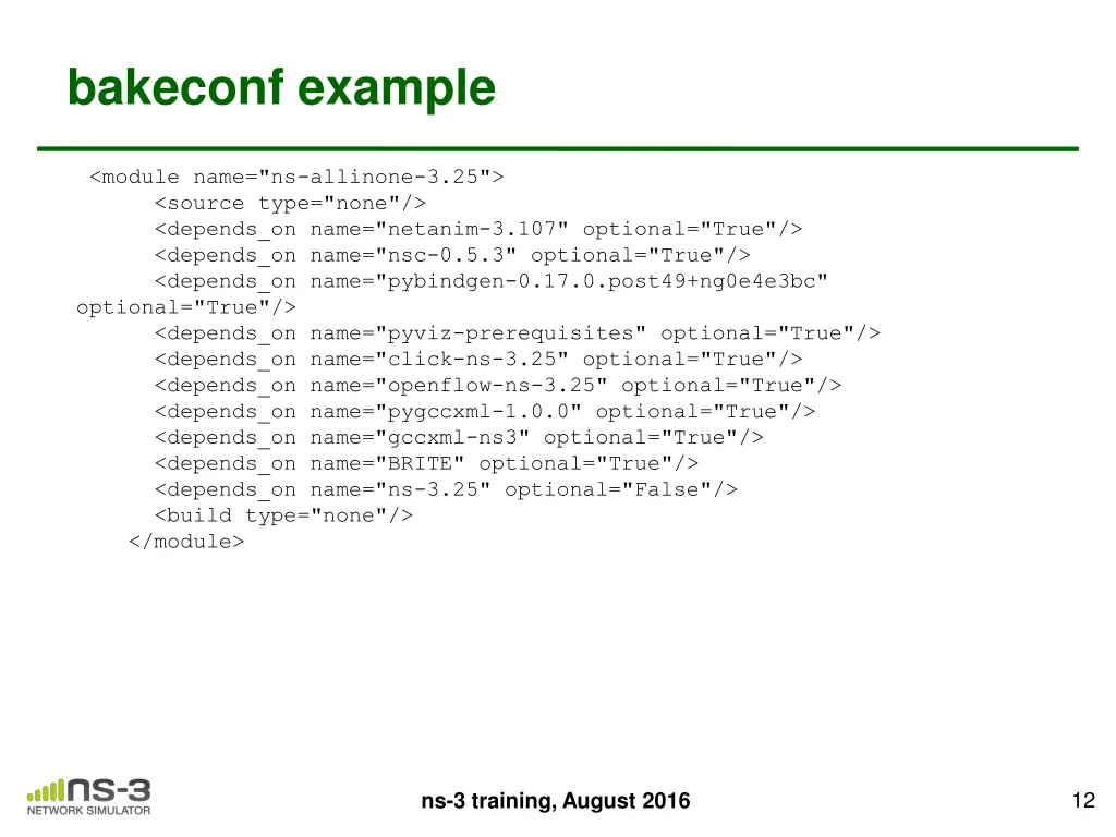 bakeconf example