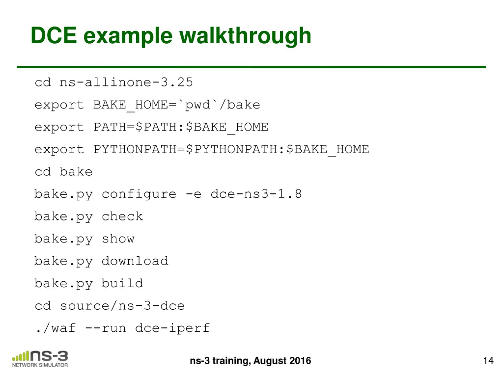 dce example walkthrough