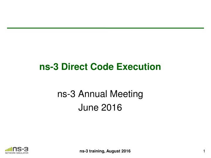 ns 3 direct code execution