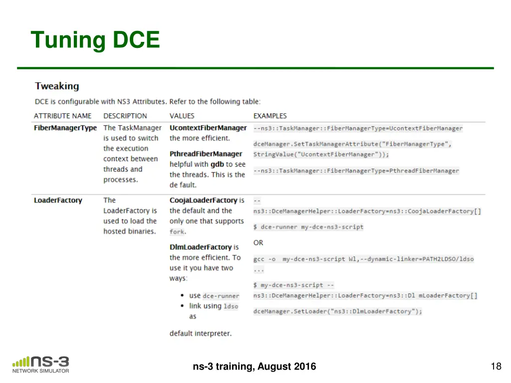 tuning dce