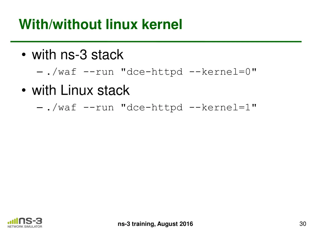 with without linux kernel
