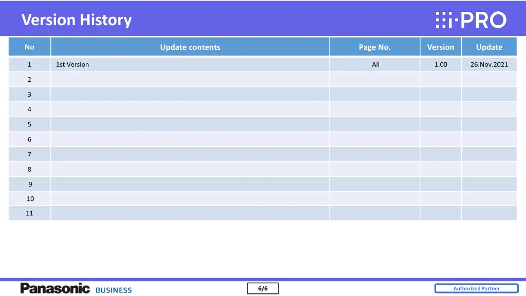 version history 1