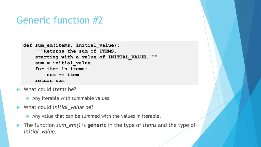 generic function 2