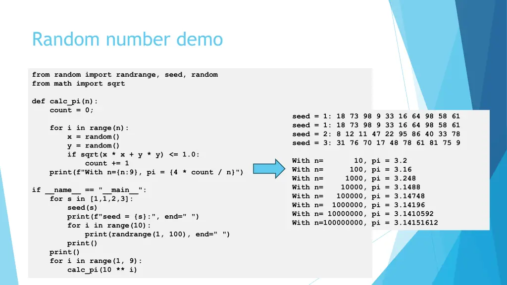 random number demo