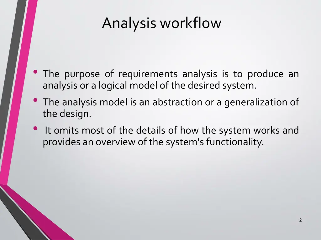 analysis workflow