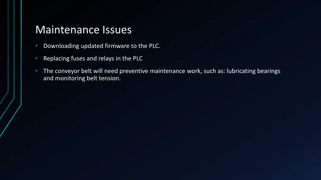 maintenance issues