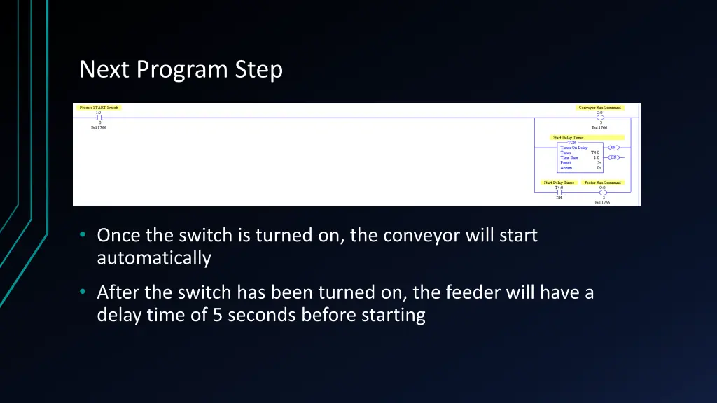 next program step
