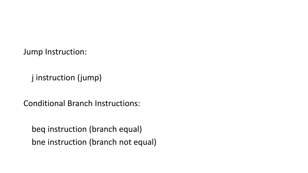 jump instruction