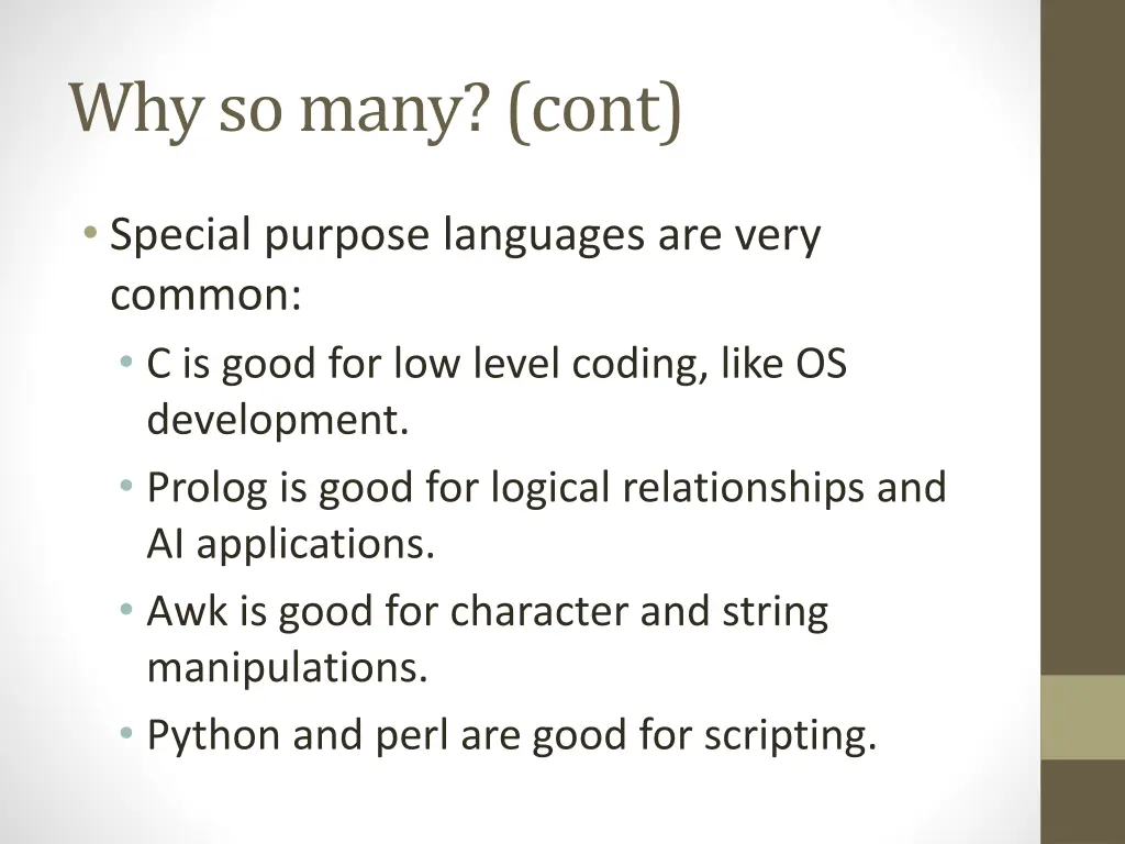 why so many cont