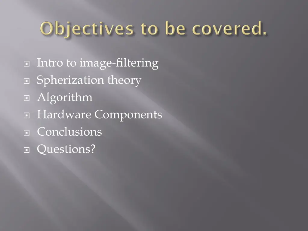 intro to image filtering spherization theory