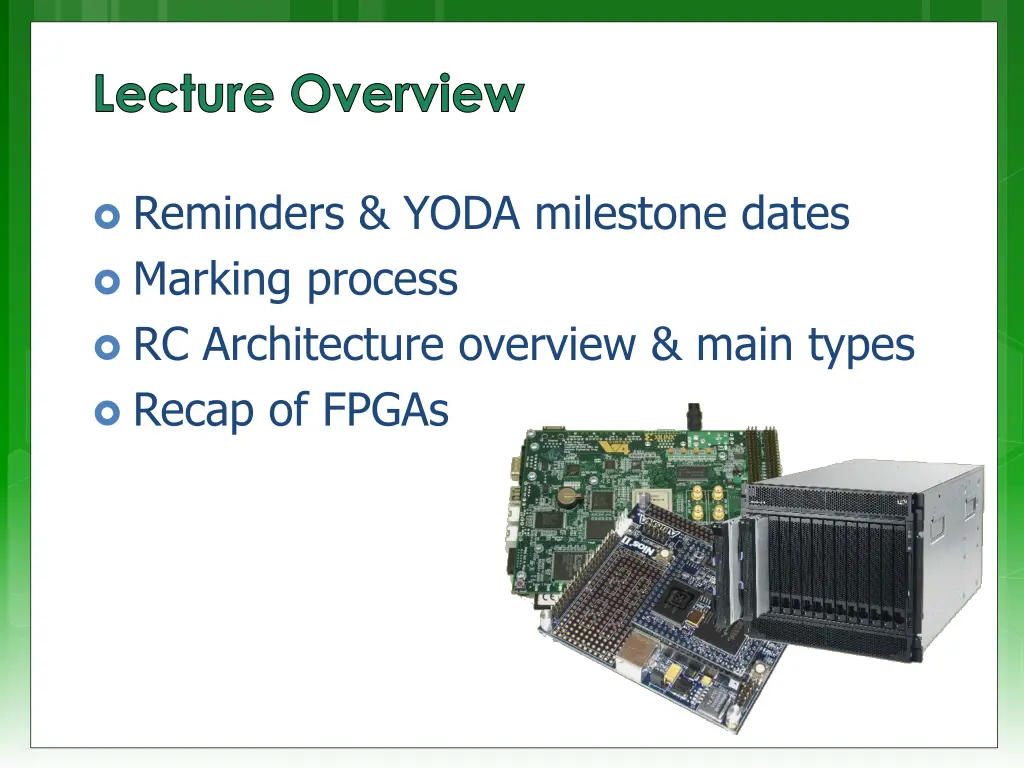 lecture overview