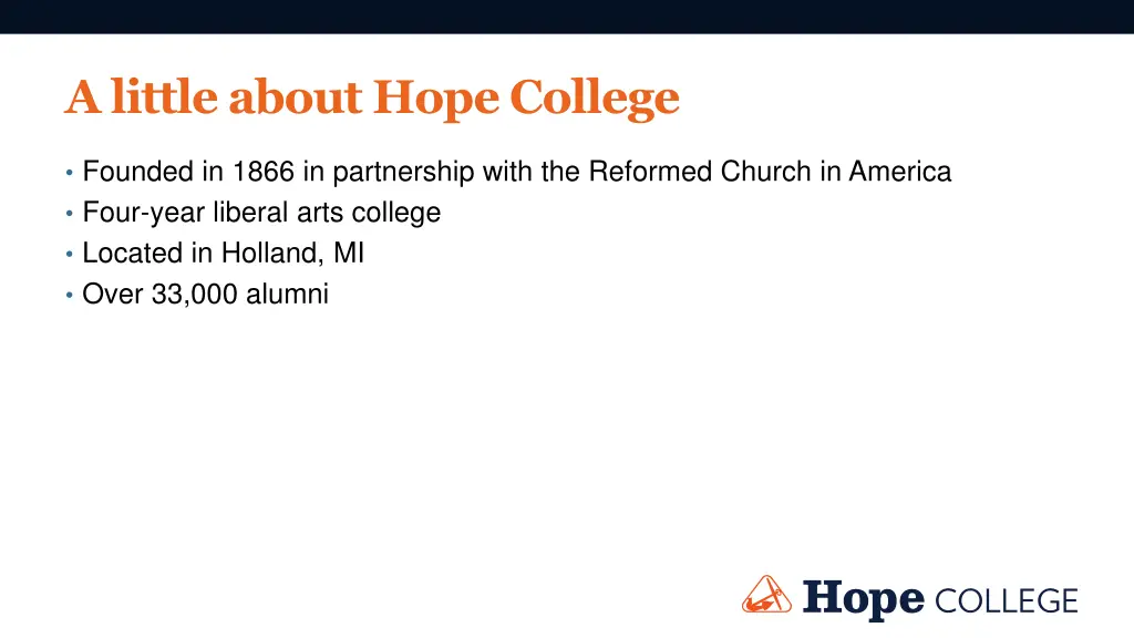 a little about hope college