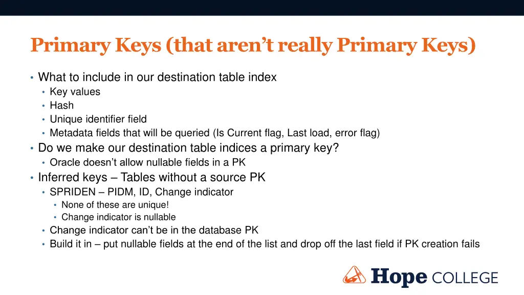 primary keys that aren t really primary keys