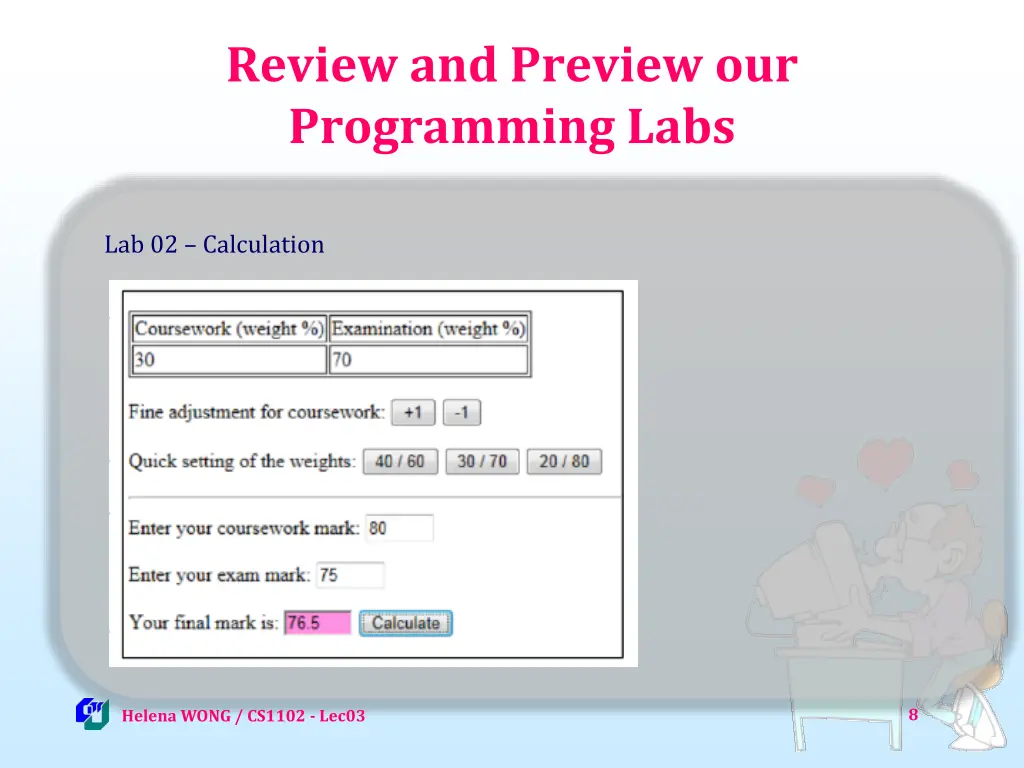 review and preview our programming labs 2