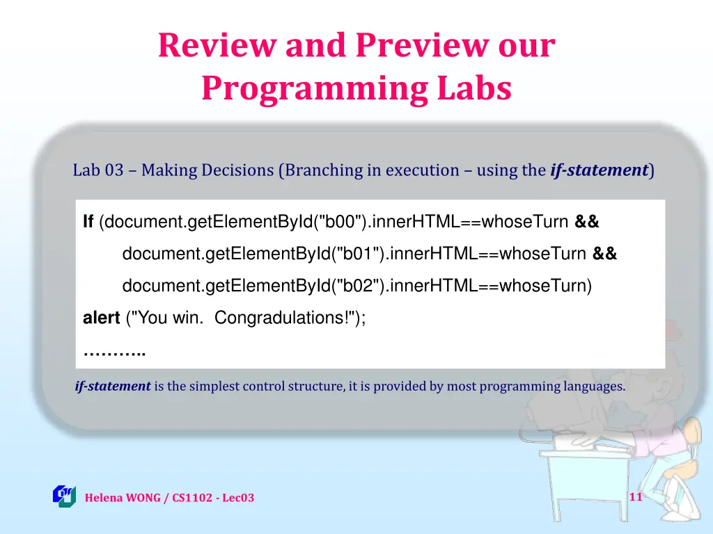 review and preview our programming labs 5