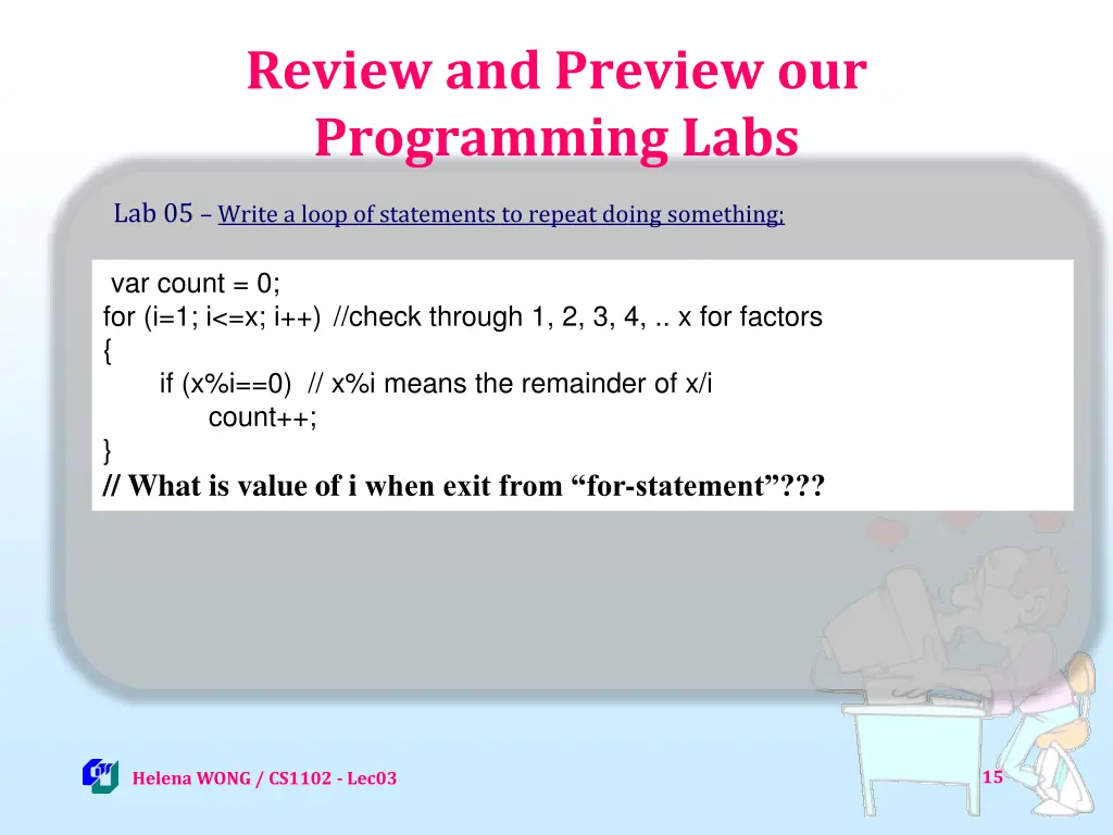 review and preview our programming labs 9