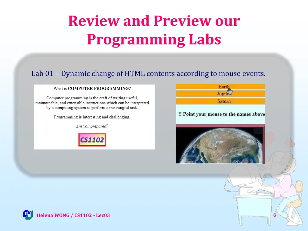 review and preview our programming labs