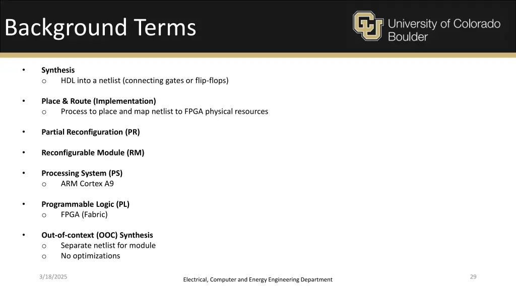 background terms