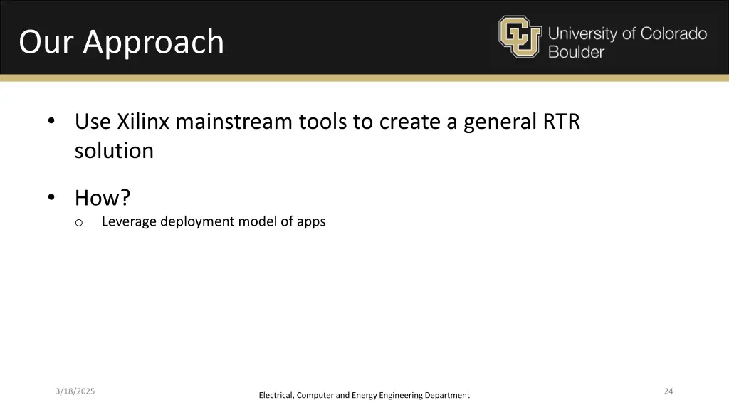 our approach
