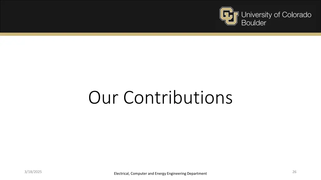our contributions