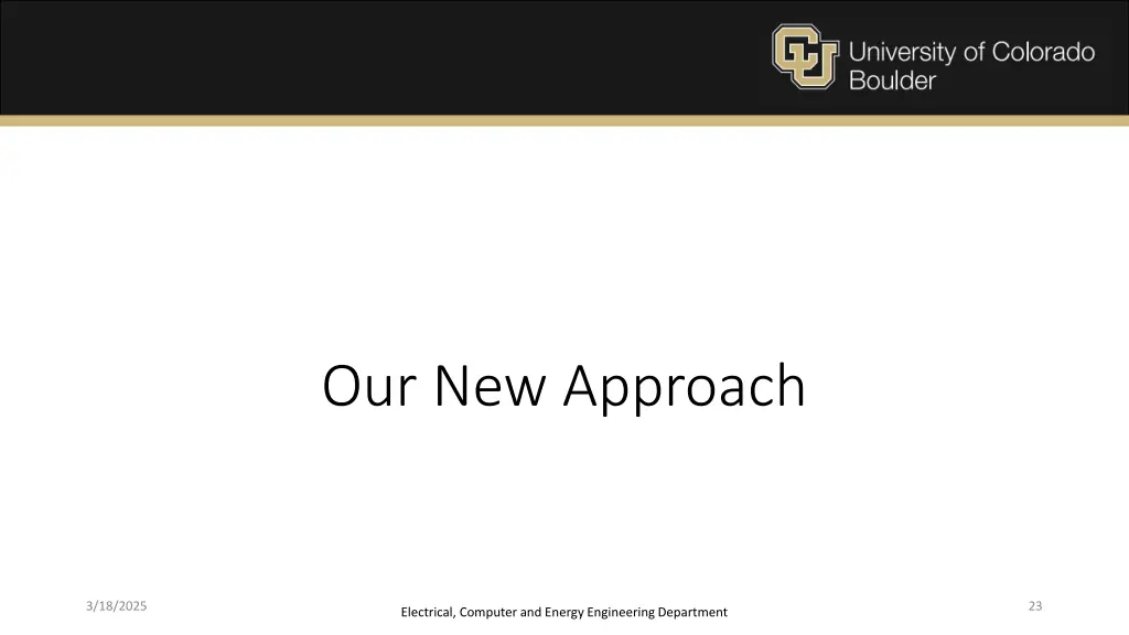 our new approach