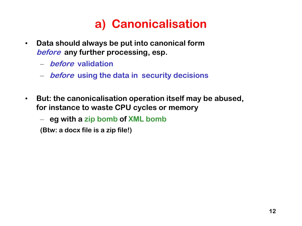 a canonicalisation