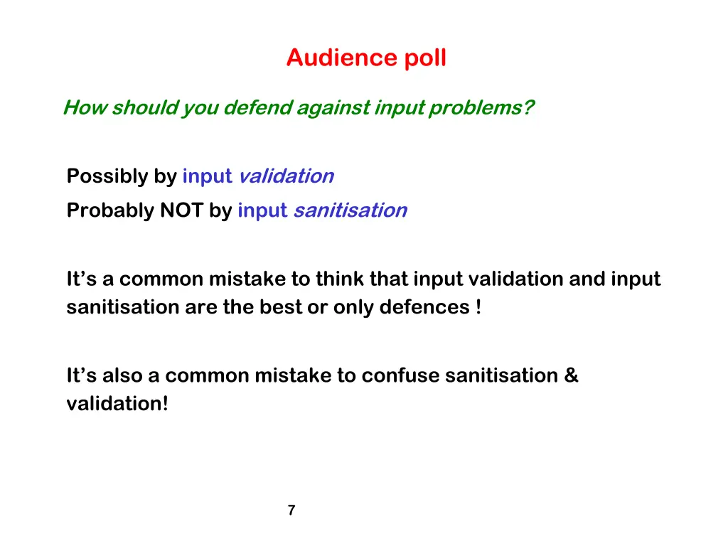 audience poll