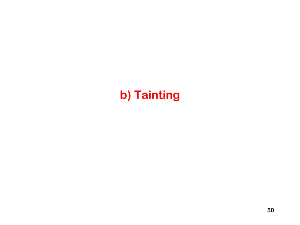 b tainting