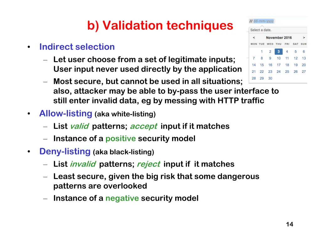 b validation techniques