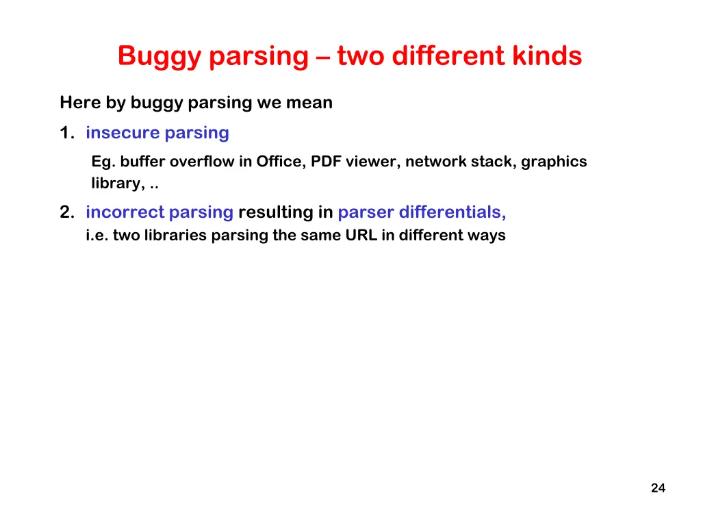 buggy parsing two different kinds