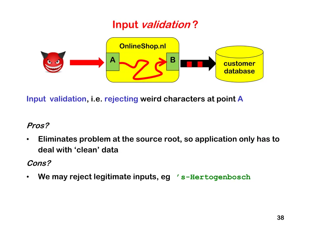 input validation