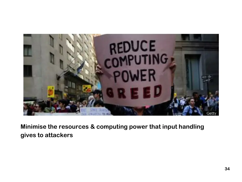minimise the resources computing power that input