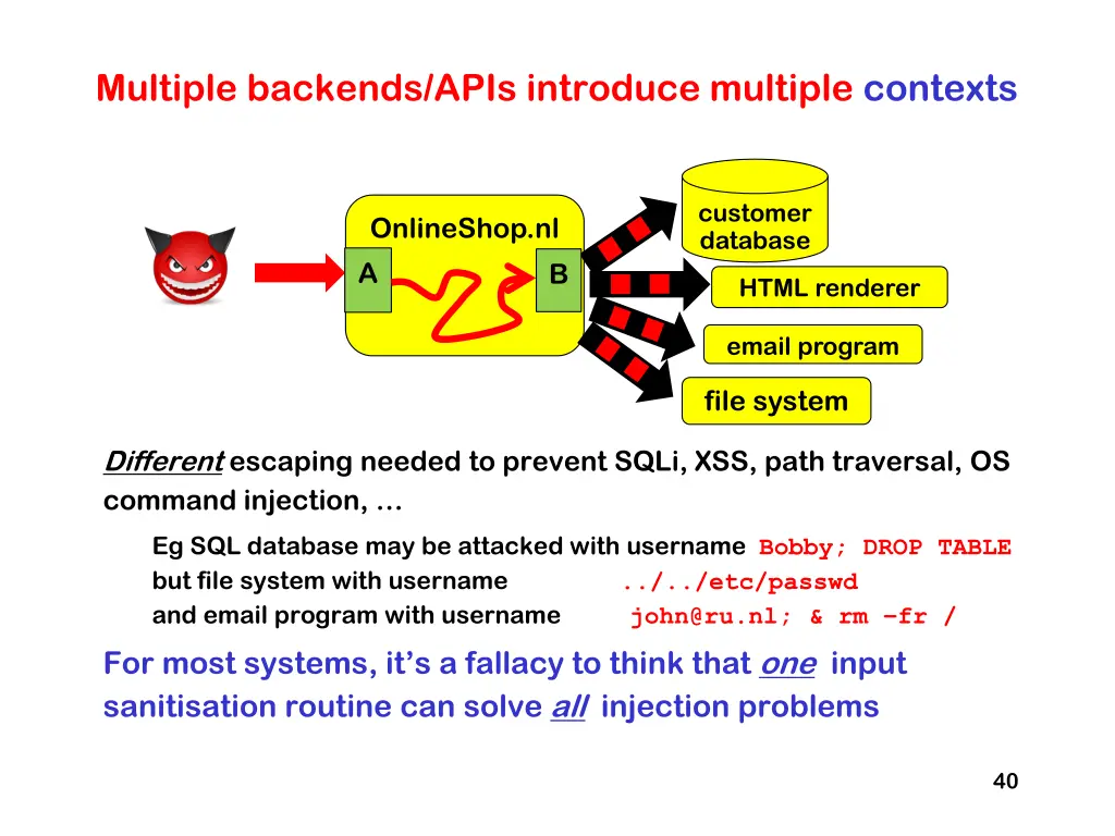 multiple backends apis introduce multiple contexts