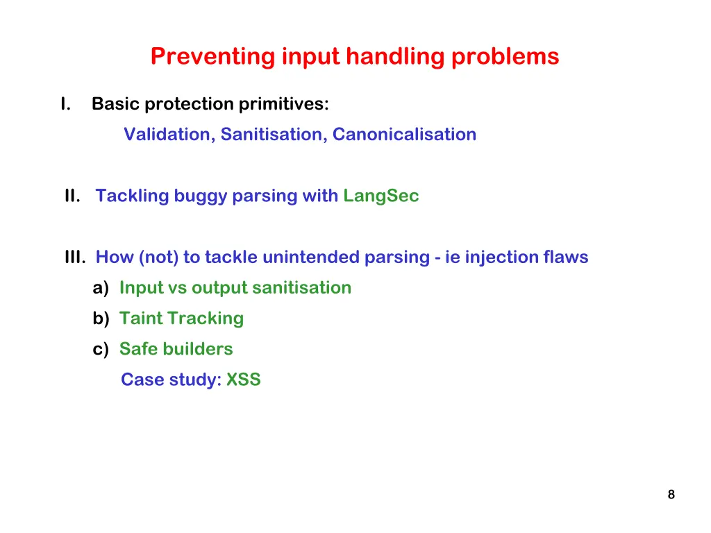 preventing input handling problems