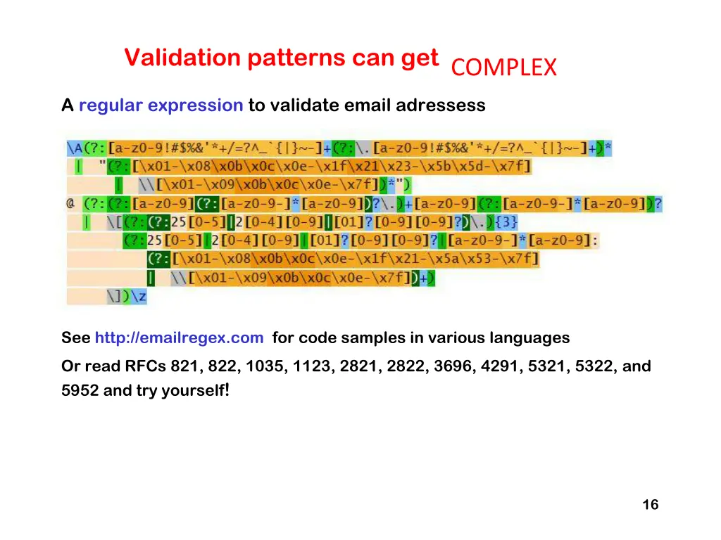 validation patterns can get complex