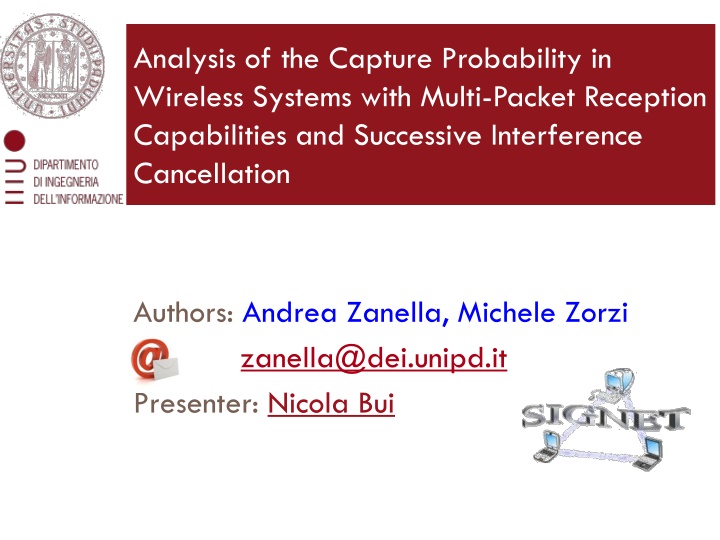 analysis of the capture probability in wireless