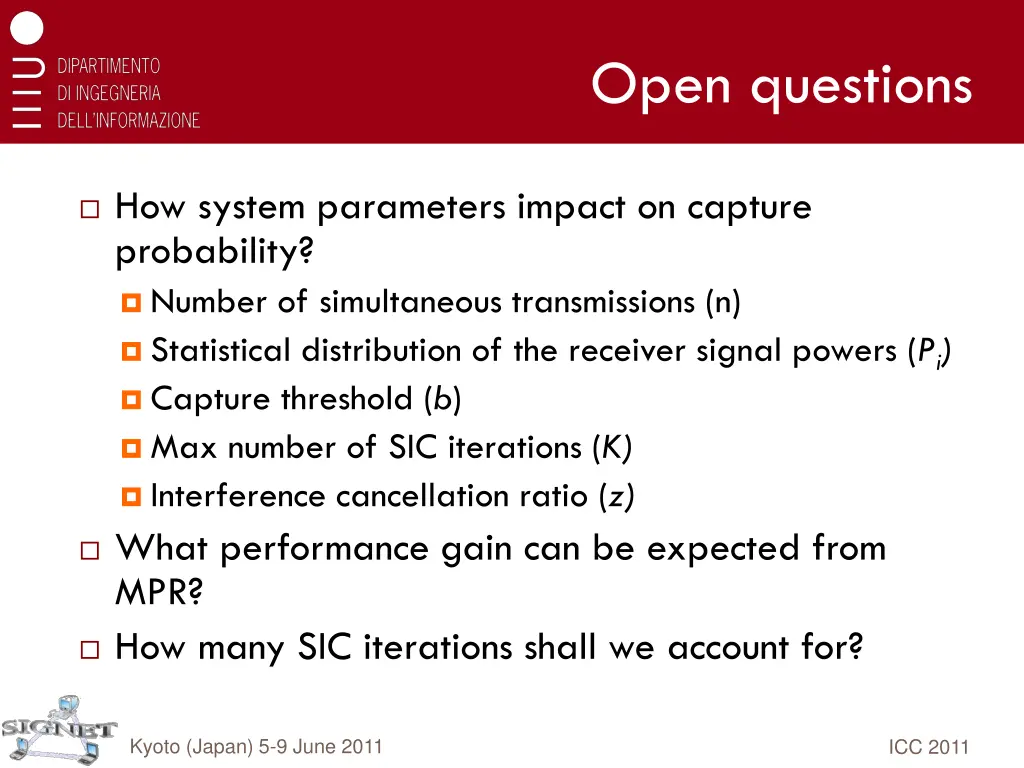 open questions