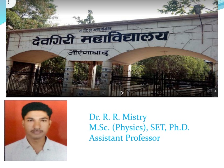 dr r r mistry m sc physics set ph d assistant