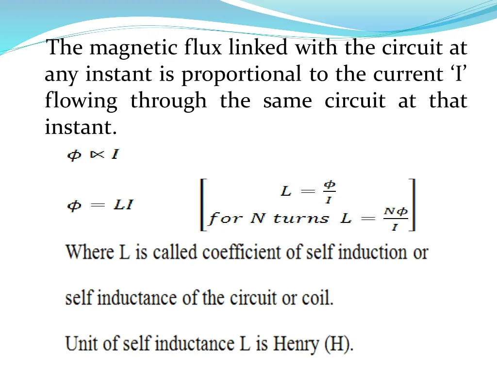 the magnetic flux linked with the circuit