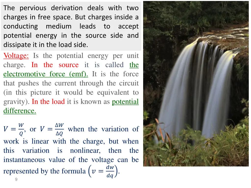 the pervious derivation deals with two charges