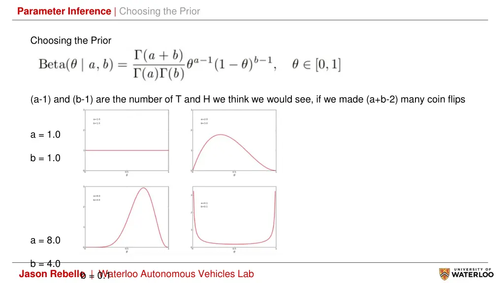parameter inference choosing the prior