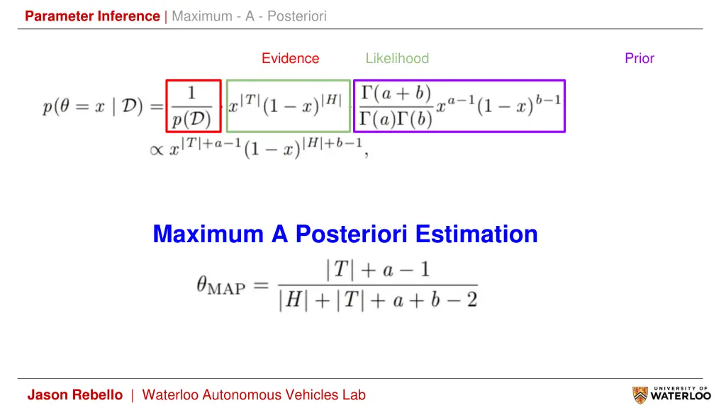 parameter inference maximum a posteriori