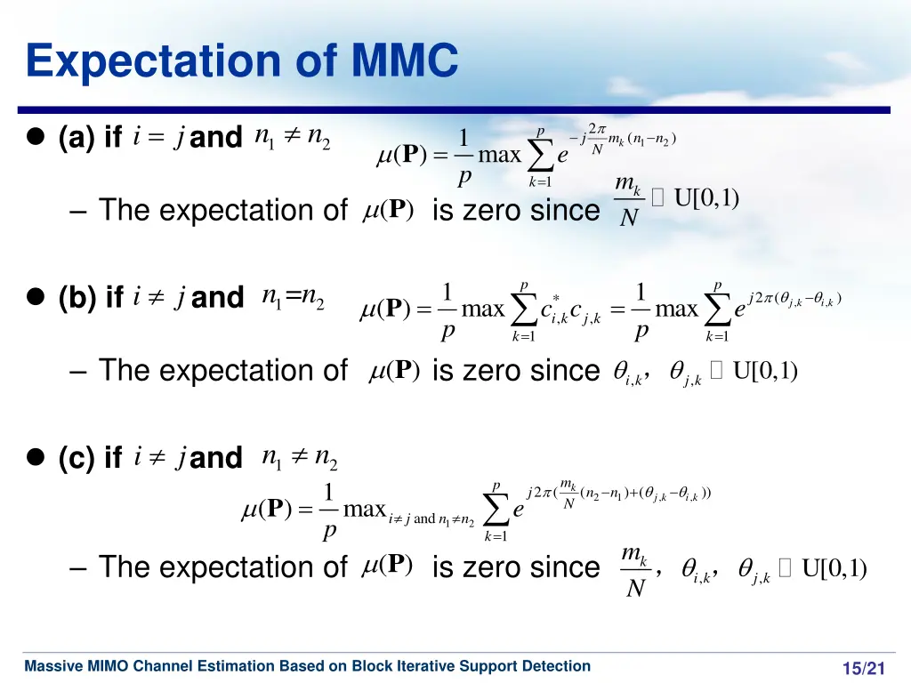 expectation of mmc