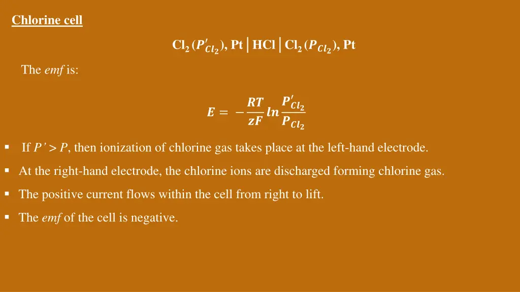 chlorine cell