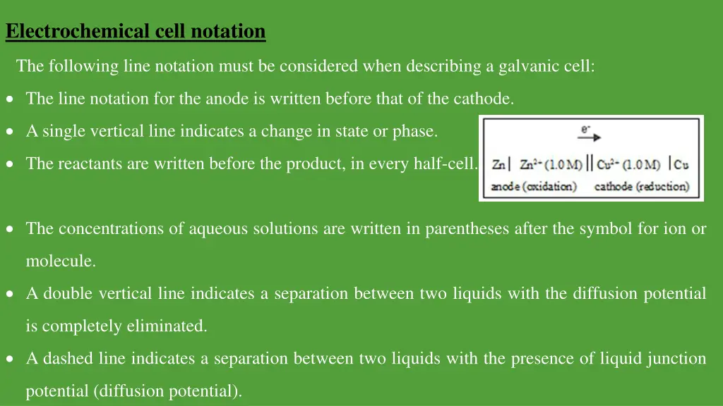 electrochemical cell notation