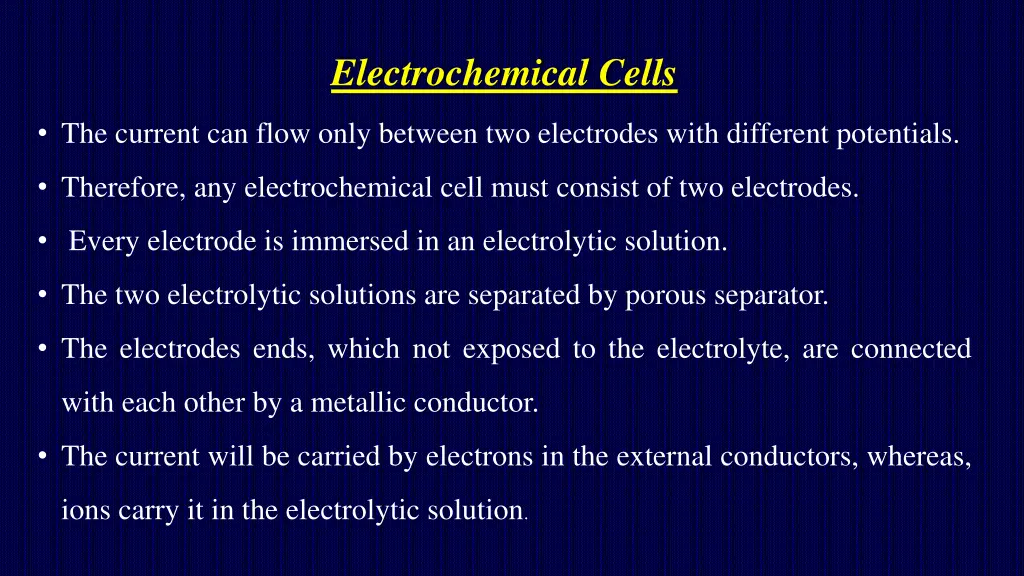 electrochemical cells
