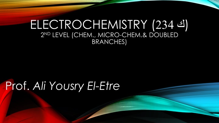 electrochemistry 2 nd level chem micro chem